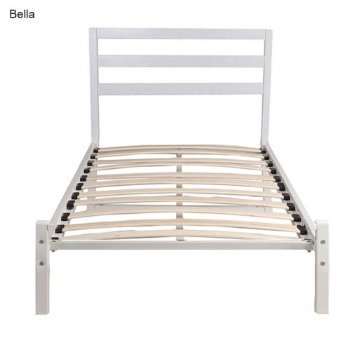 Cadru pat metalic Bella cu grilaj cadou, in mai multe dimensiuni si culori