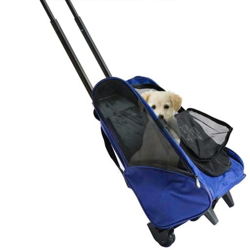 Geanta transport animale de companie 2 in 1-albastru