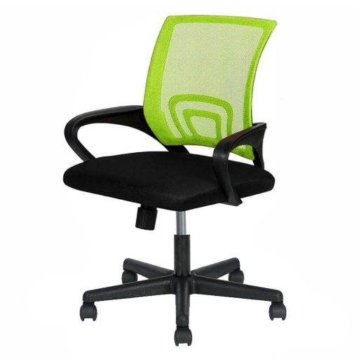 Scaun de birou rotativ cu cotiere-verde