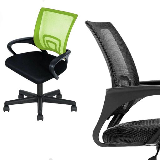 Scaun de birou rotativ cu cotiere-verde