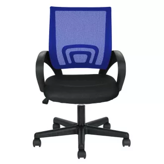 Scaun de birou rotativ cu cotiere-albastru