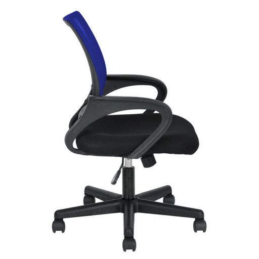 Scaun de birou rotativ cu cotiere-albastru