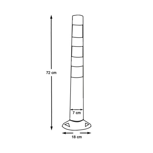 Stalpi din plastic pentru semnalizare, 5 buc