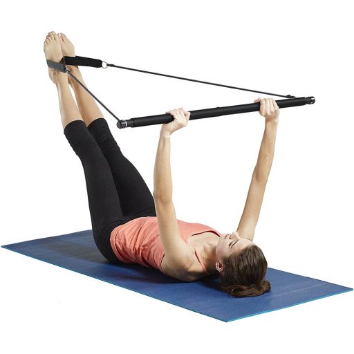 Bara fitness cu corzi de cauciuc