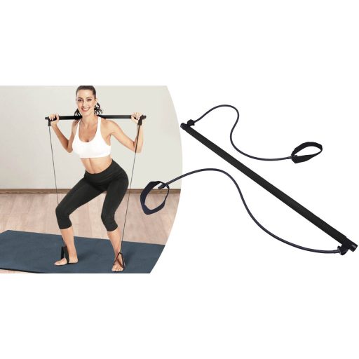 Bara fitness cu corzi de cauciuc