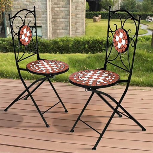 Scaun cu model mozaic, 2 buc