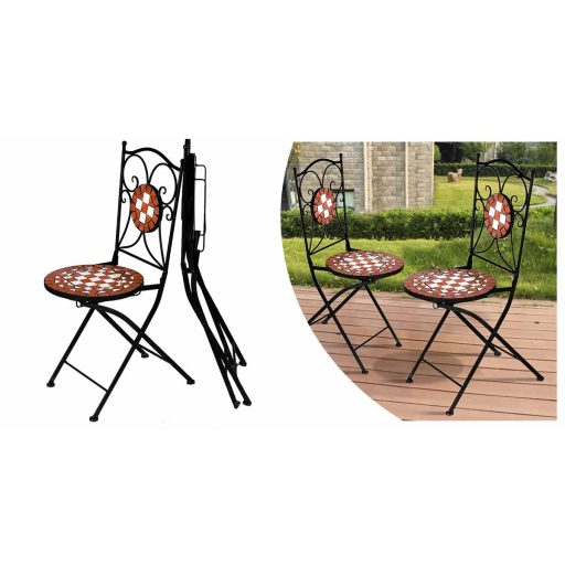 Scaun cu model mozaic, 2 buc