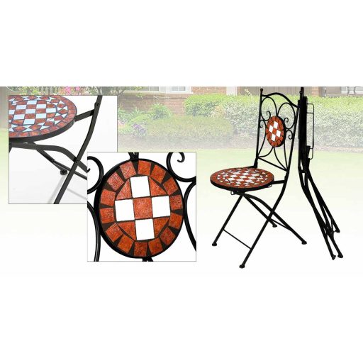 Scaun cu model mozaic, 2 buc