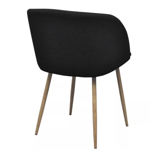 Scaun tapitat Betti, 2 buc-negru