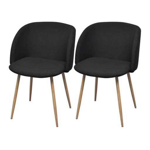 Scaun tapitat Betti, 2 buc-negru