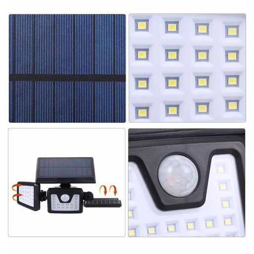 Lampa solara cu 3 panouri rotative