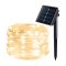 Ghirlanda luminoasa solara decorativa, 10m, alb cald