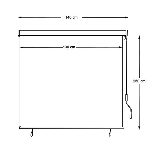 Copertina verticala, 1,3x2,5 m, gri