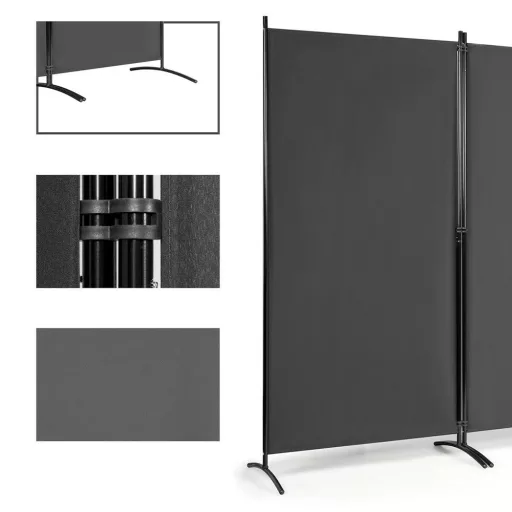 Paravan despartitor mobil 260x180cm, gri