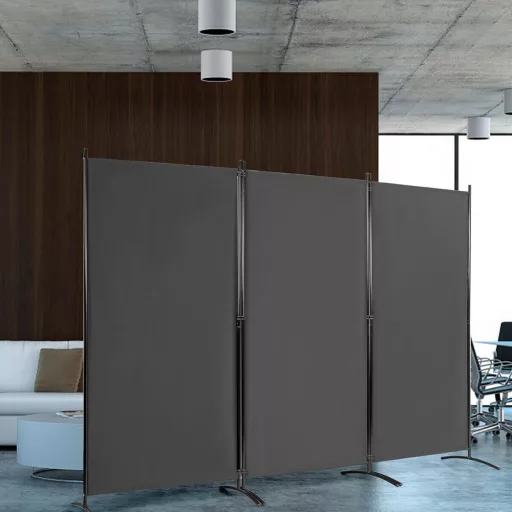 Paravan despartitor mobil 260x180cm, gri