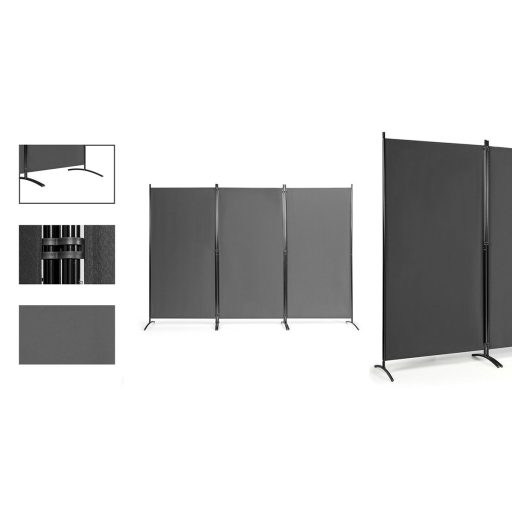 Paravan despartitor mobil 260x180cm, gri