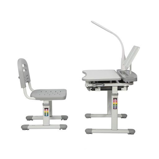 Birou multifunctional copii, inaltime reglabila-gri