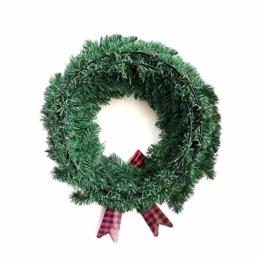 Decoratiune de Craciun pentru usa 60 cm, 50 LED