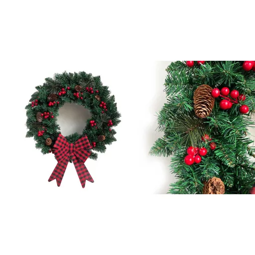 Decoratiune de Craciun pentru usa 60 cm, 50 LED