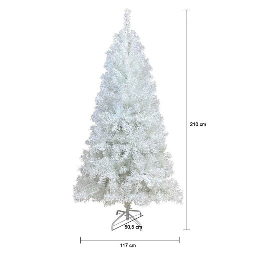 Brad artificial alb-210 cm