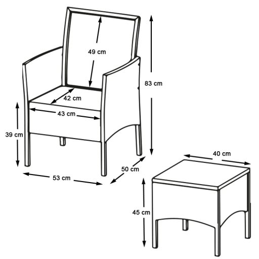 Set mobilier de gradina din polyratan