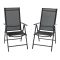Scaun pliabil de gradina din aluminiu, 2 buc