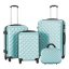 Set valiza de calatorie cu geanta cosmetica-verde menta