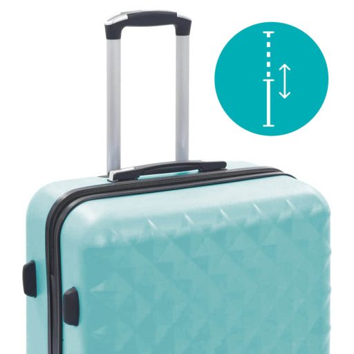 Set valiza de calatorie cu geanta cosmetica-verde menta
