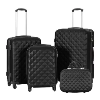 Set valiza de calatorie cu geanta cosmetica-negru