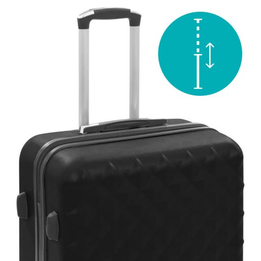 Set valiza de calatorie cu geanta cosmetica-negru