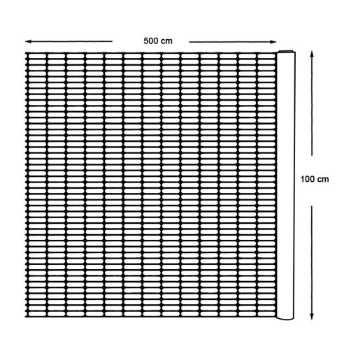 Plasa de gard din plastic, 50 metri, decupabil