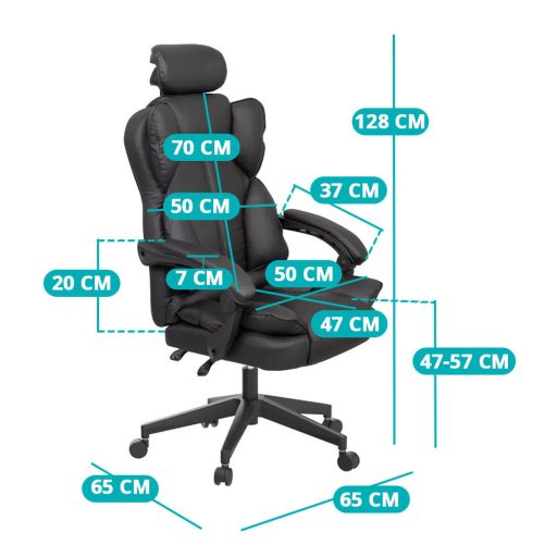 Scaun rotativ directorial Lux-negru