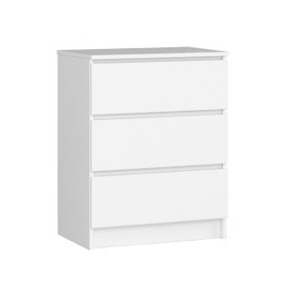 Comoda cu 3 sertare, alb, 60*77*40 cm