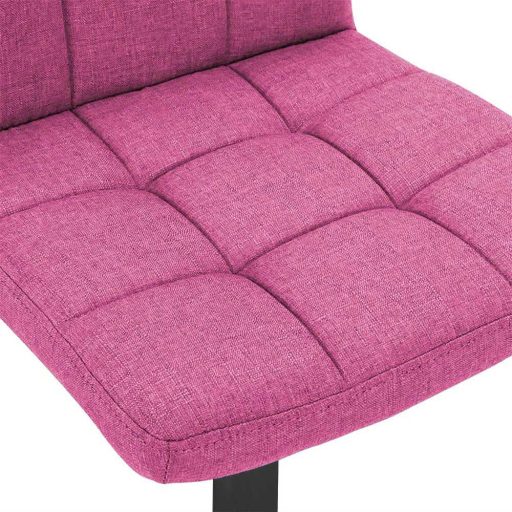 Scaune de bar tapitate 2 buc-pink