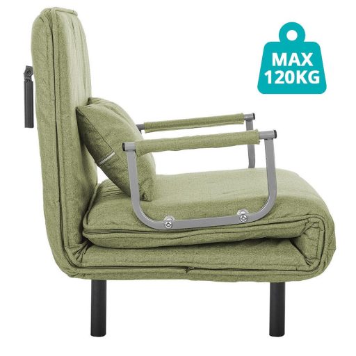 Fotoliu pat 2 în 1-verde