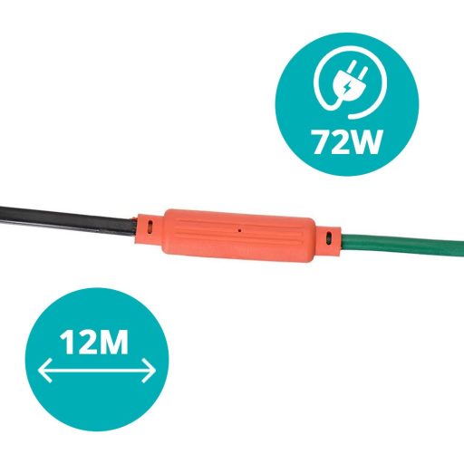 Cablu incalzitor de gradina pentru plante 72W, 12m