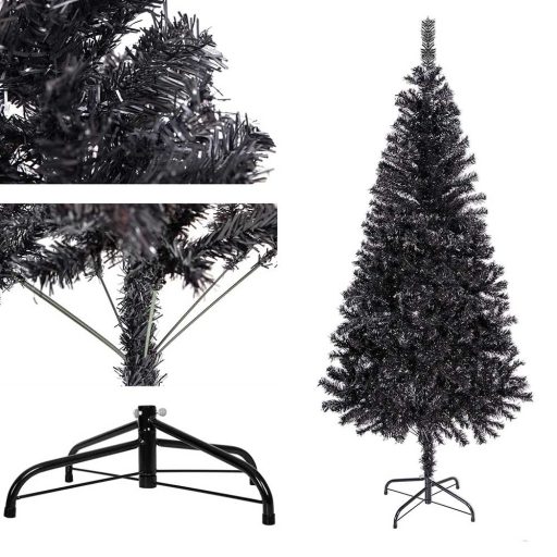 Brad artificial negru, 120cm 230ramuri