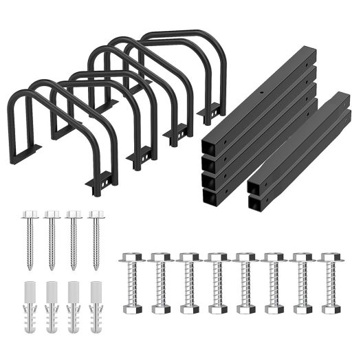 Depozit exterior pentru 4 biciclete, negru