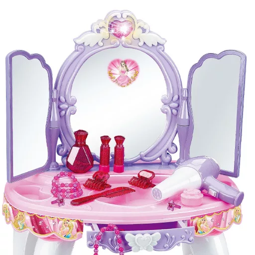 Masuta de toaleta de jucarie printesa, violet-roz