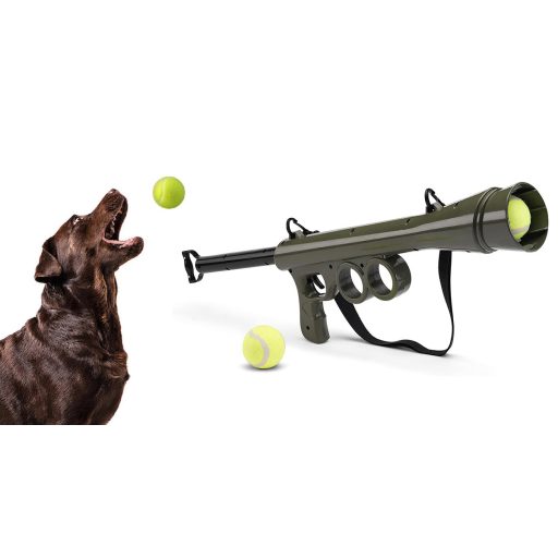 Pistol de jucarie lansator de mingi pentru caini
