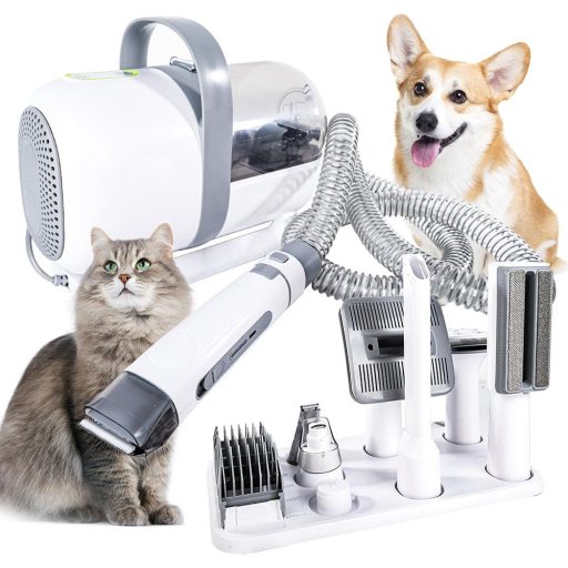 Set de ingrijire animale de companie cu rezervor de aspirare si accesorii