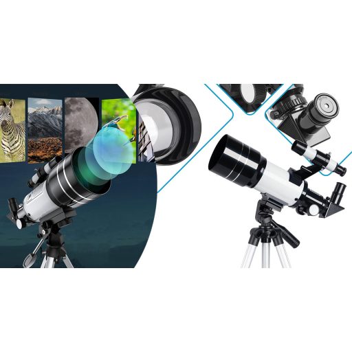 Telescop astronomic hobby cu suport si adaptor pentru telefon