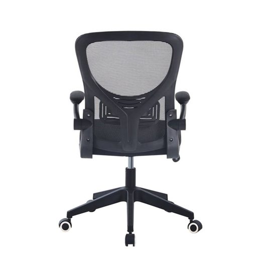 Scaun de birou ergonomic cu cotiera rabatabila, negru