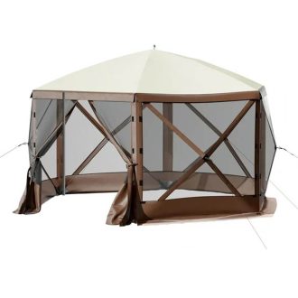   Cort camping impermeabil pentru 8 persoane, cu depozitare si plasa de tantari