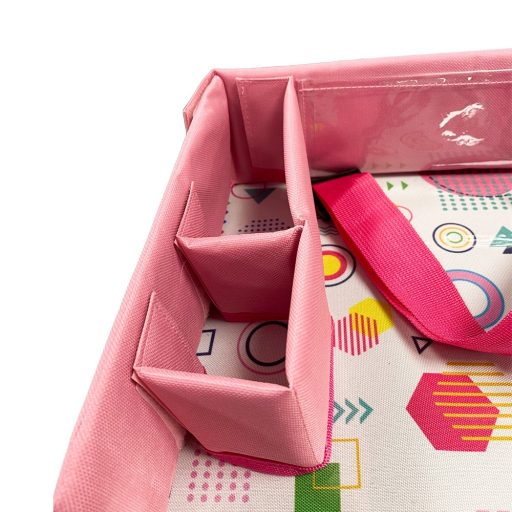Masa portabila de copii, cu buzunare, pentru masina, pink