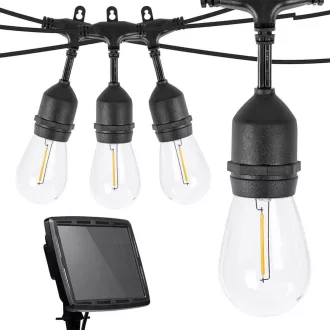  Ghirlanda luminoasa decorativa de exterior, cu 15 becuri LED soclu E27, 15m
