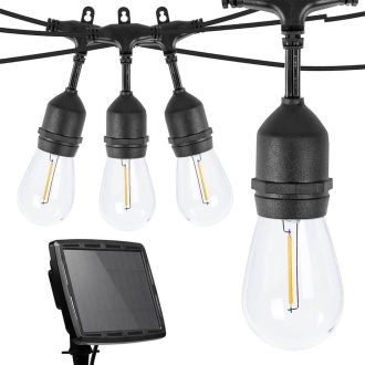   Ghirlanda luminoasa decorativa de exterior, cu 15 becuri LED soclu E27, 15m