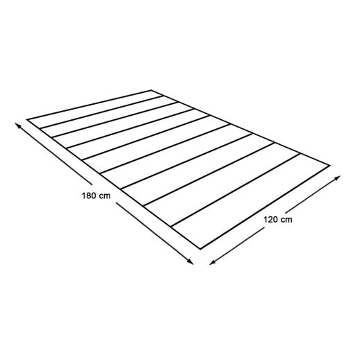 Covor de exterior, cu doua fete, 180x120 cm, verde-bej