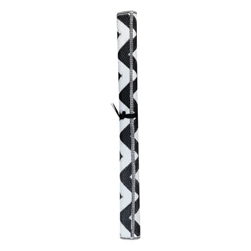 Covor de exterior, cu doua fete, 180x120 cm, alb-negru