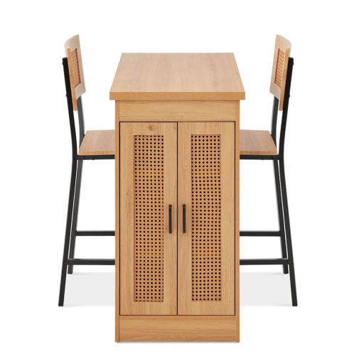 Set de dining inaltat, cu 3 piese si spatiu de depozitare